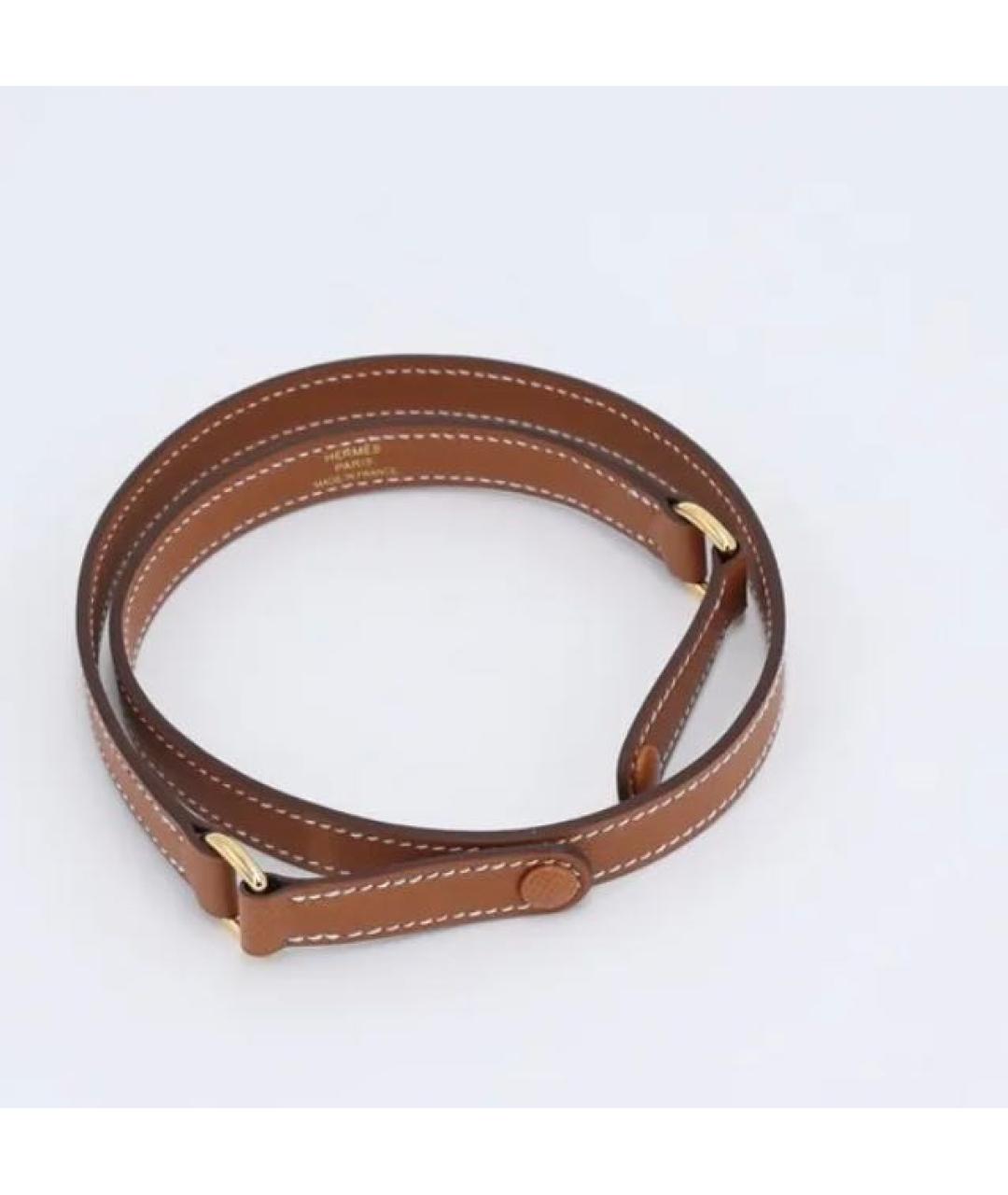 HERMES Коричневая кожаная сумка через плечо, фото 3