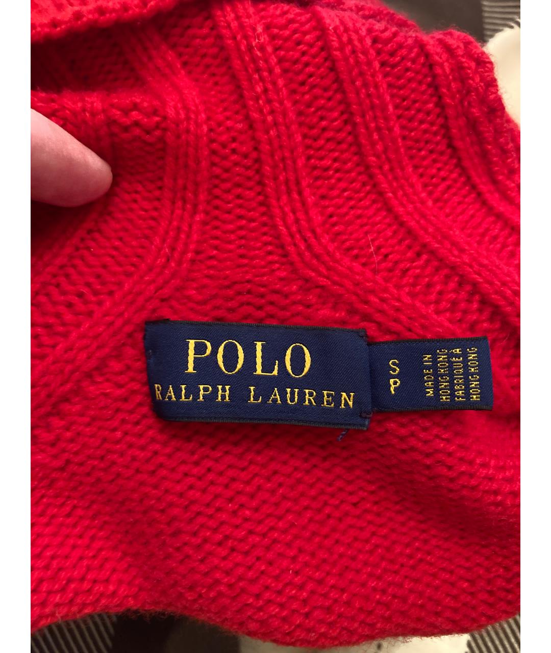 POLO RALPH LAUREN Красный шерстяной джемпер / свитер, фото 3
