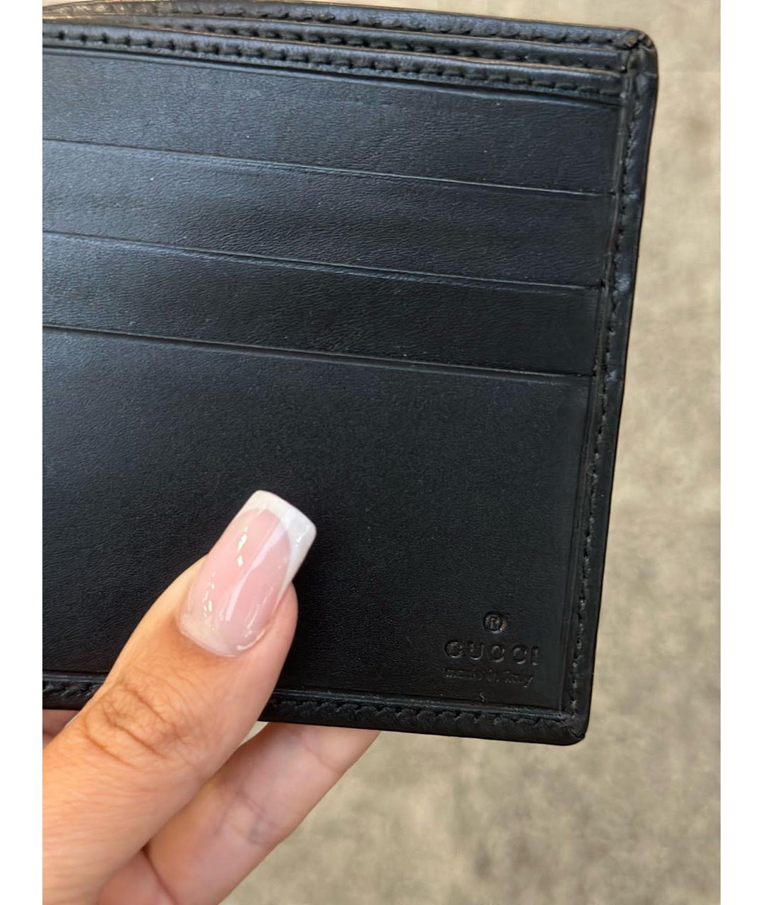 GUCCI Черный кожаный кошелек, фото 2