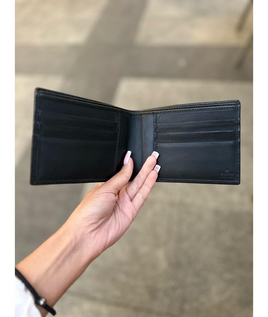 GUCCI Черный кожаный кошелек, фото 5
