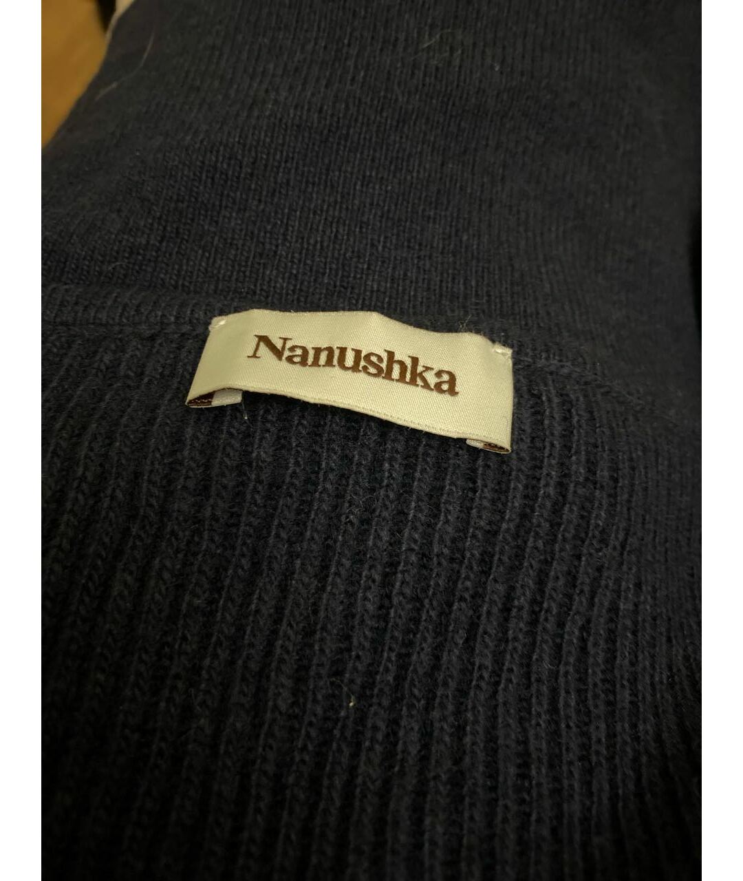 NANUSHKA Темно-синее вискозное боди, фото 5