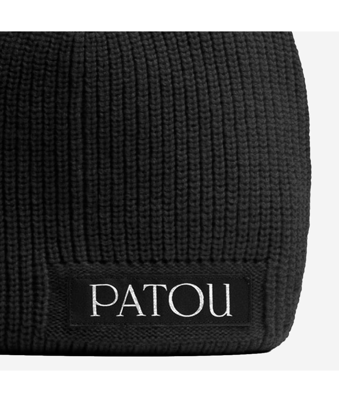 PATOU Черная шерстяная шапка, фото 3