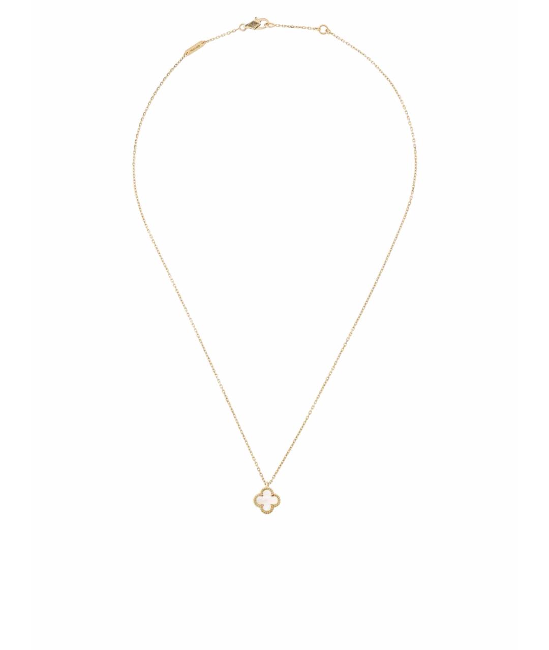 VAN CLEEF & ARPELS Белое колье из желтого золота, фото 1