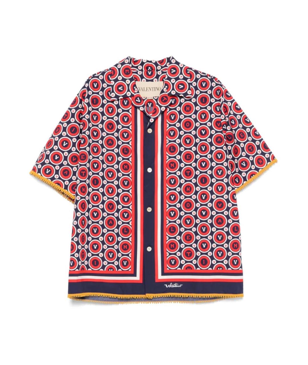 VALENTINO Красная хлопковая кэжуал рубашка, фото 1