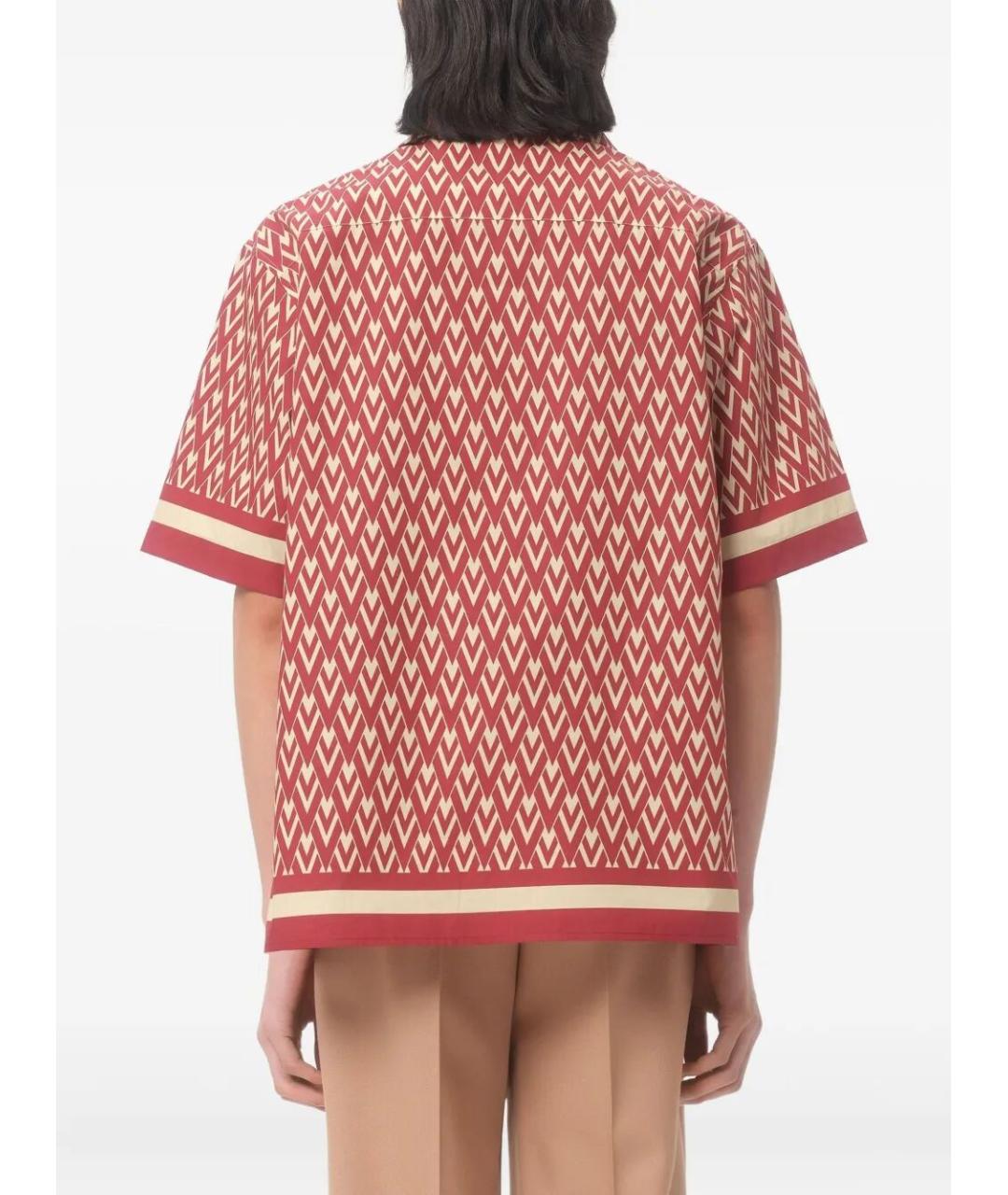VALENTINO Красная хлопковая кэжуал рубашка, фото 5