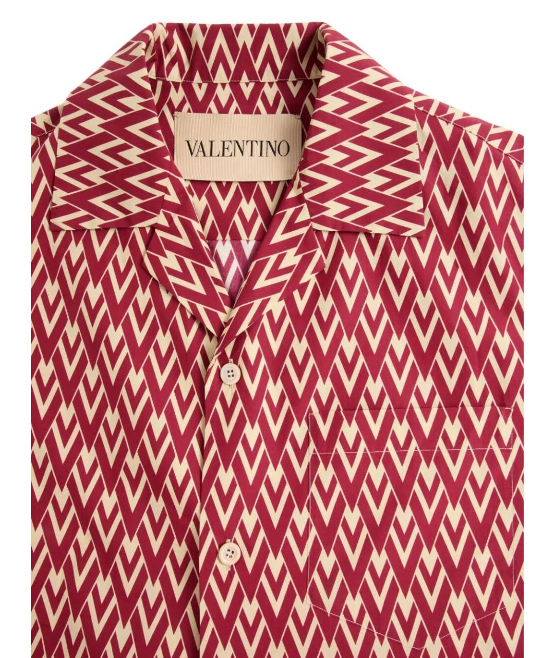 VALENTINO Красная хлопковая кэжуал рубашка, фото 6