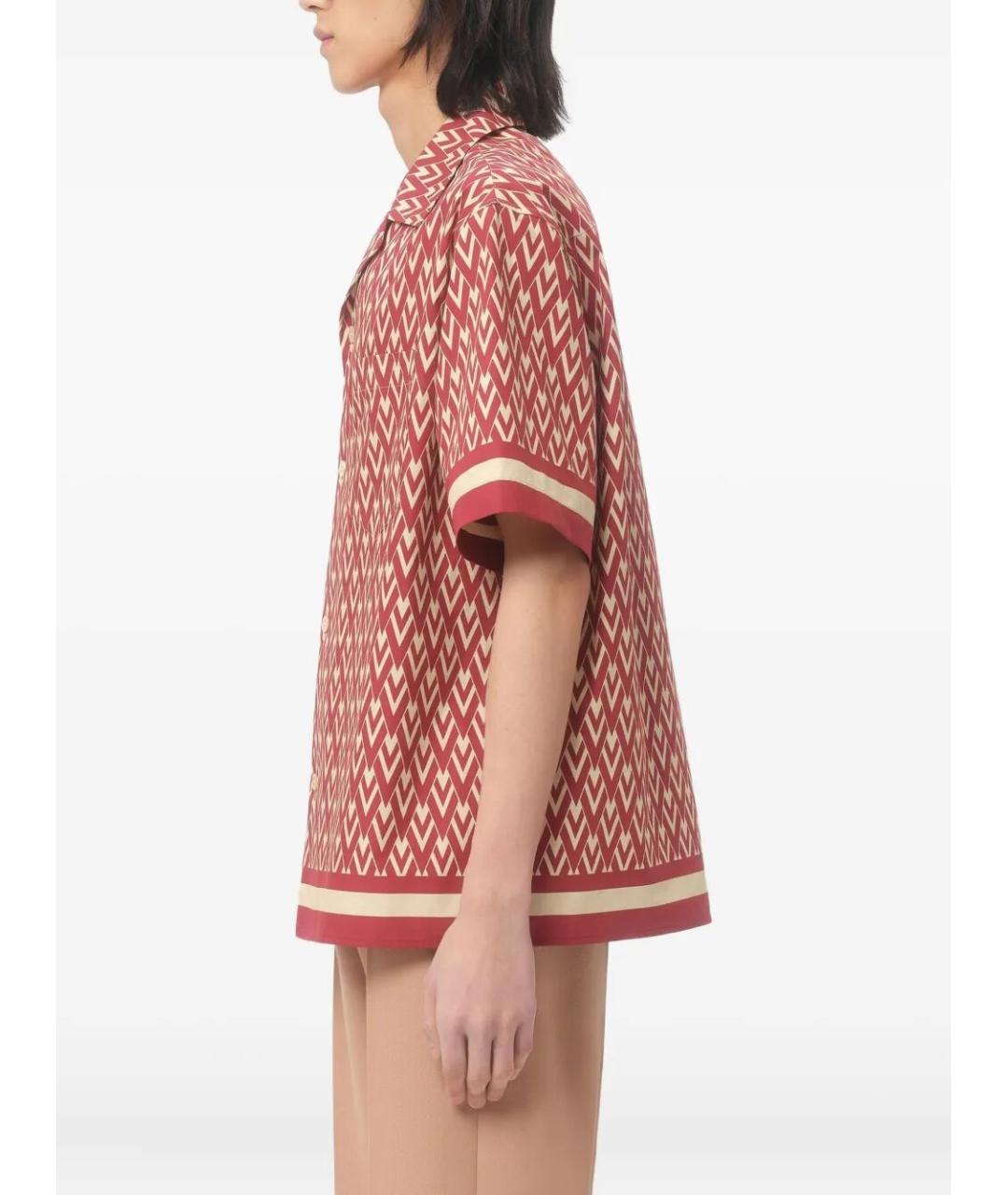 VALENTINO Красная хлопковая кэжуал рубашка, фото 4