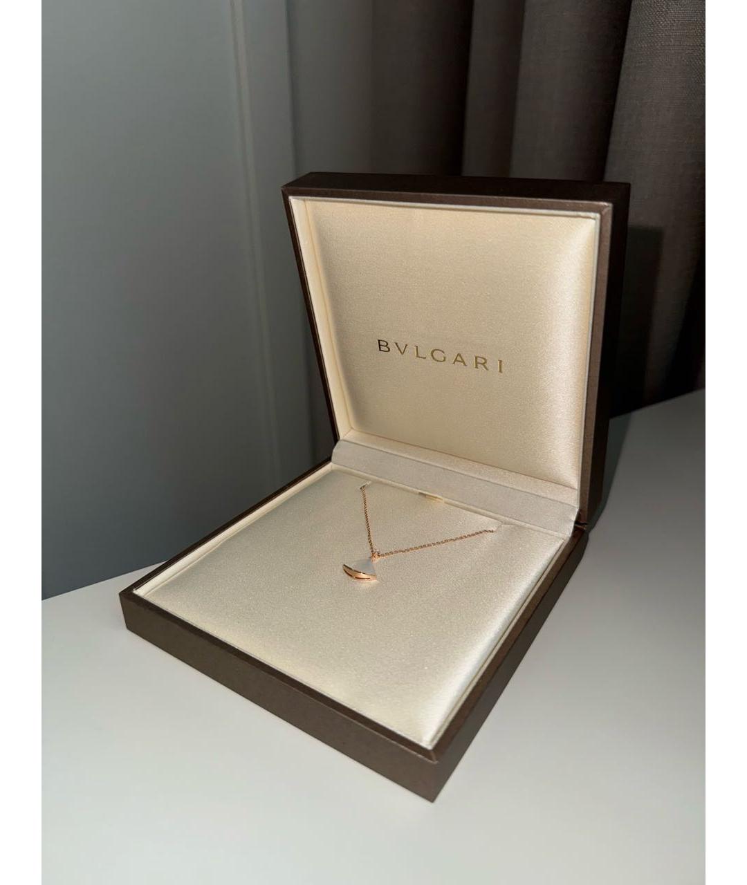 BVLGARI Белое колье из розового золота, фото 3