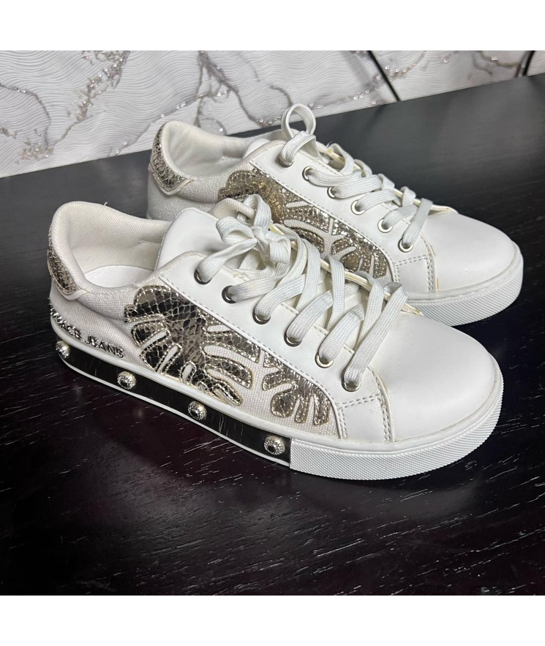 VERSACE JEANS COUTURE Белые кеды из искусственной кожи, фото 2