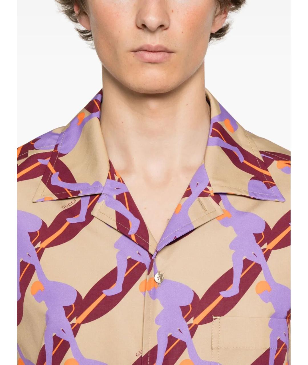 GUCCI Мульти хлопковая кэжуал рубашка, фото 4