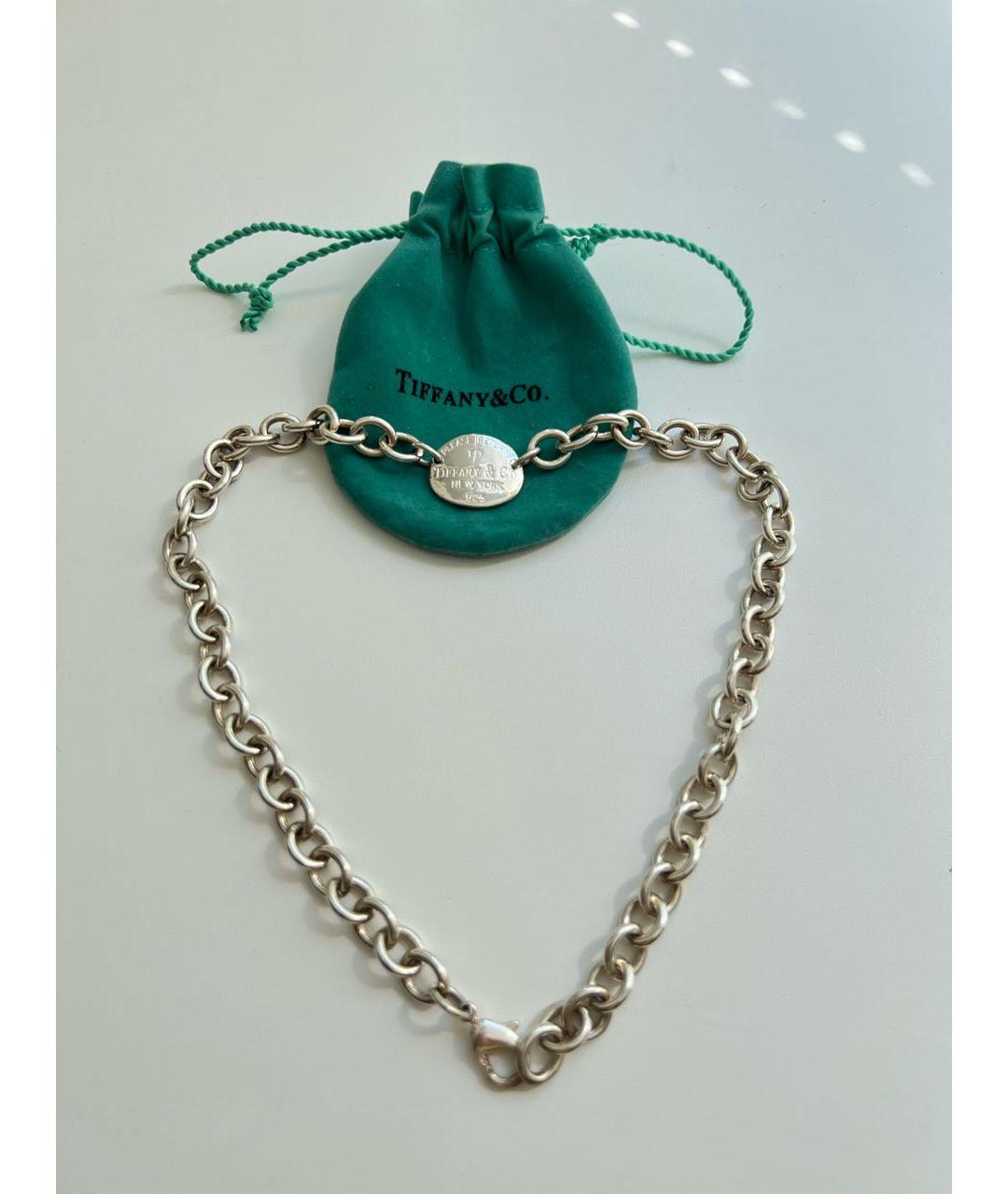 TIFFANY&CO Белое серебряное колье, фото 3