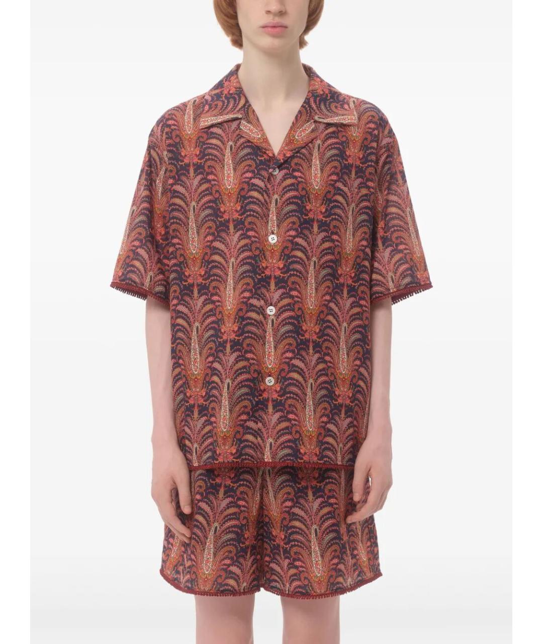 VALENTINO Мульти хлопковая кэжуал рубашка, фото 7