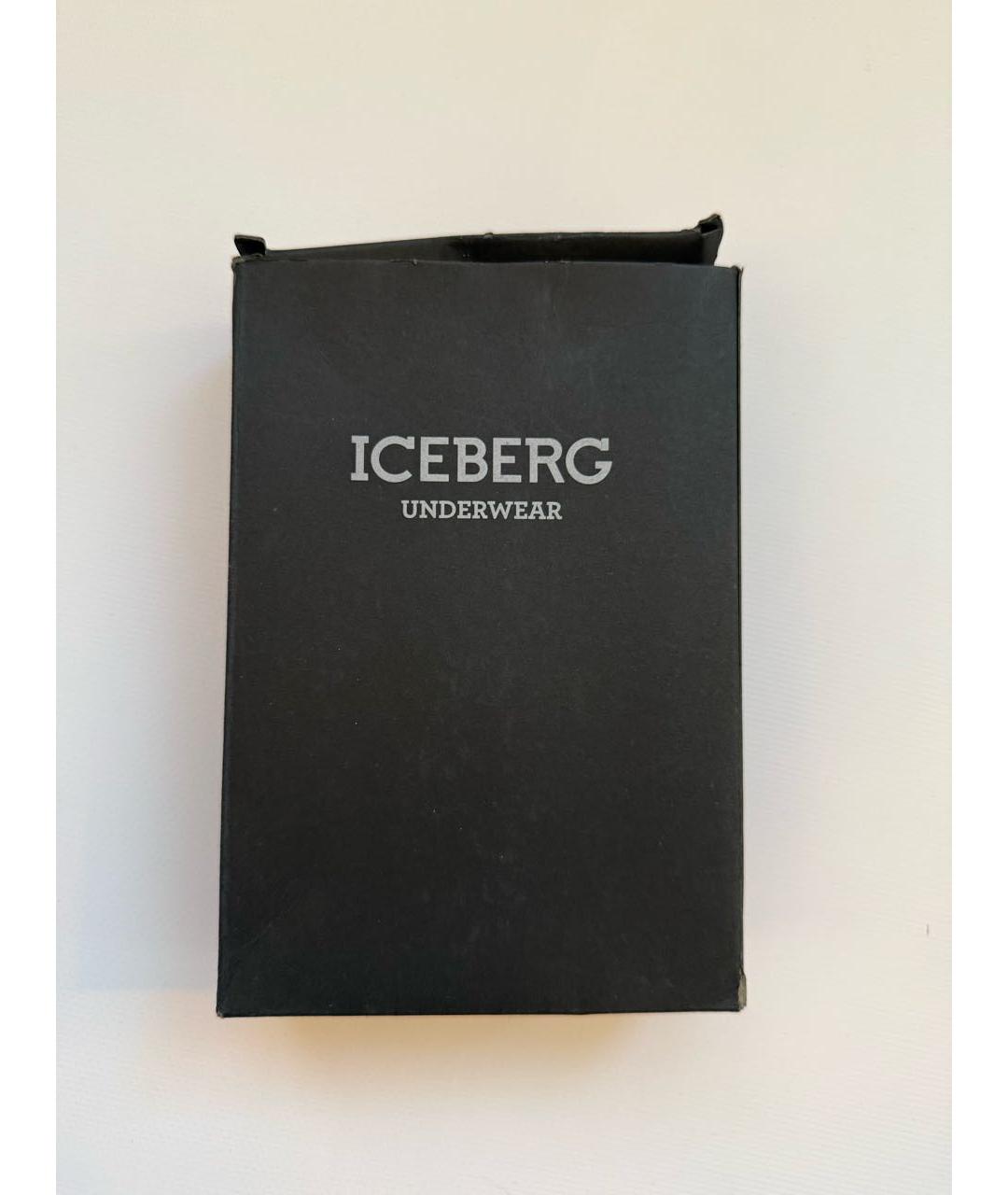 ICEBERG Темно-синяя хлопко-эластановая футболка, фото 5
