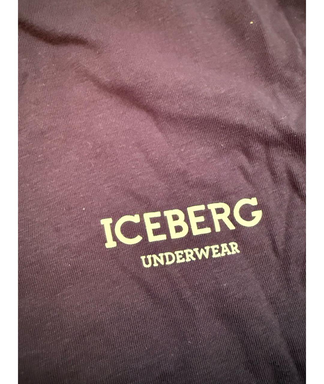 ICEBERG Темно-синяя хлопко-эластановая футболка, фото 2