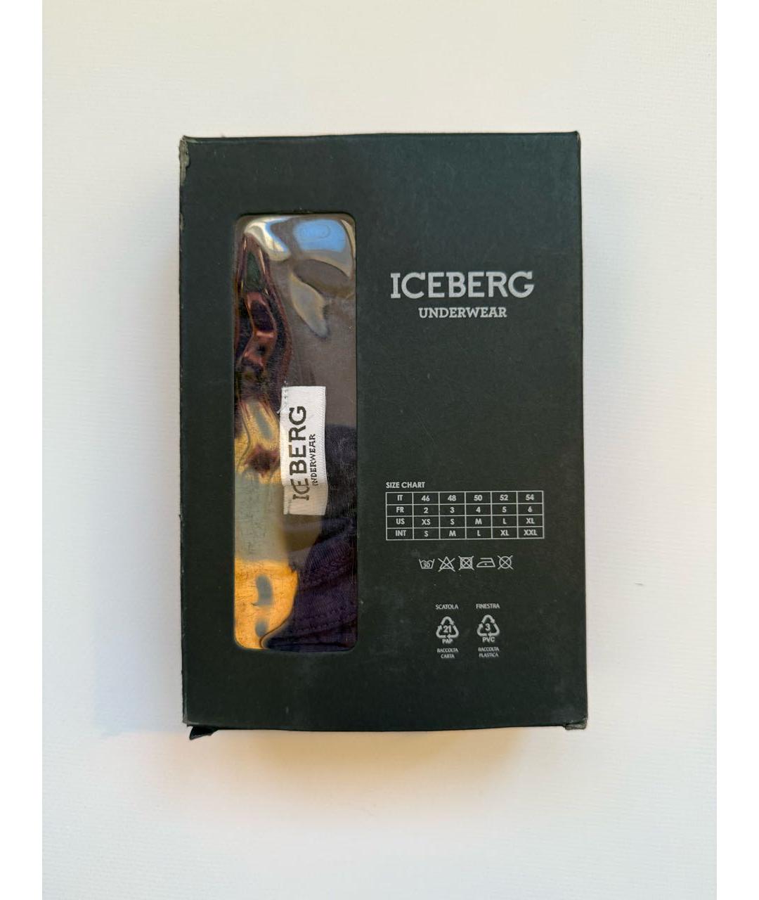 ICEBERG Темно-синяя хлопко-эластановая футболка, фото 6