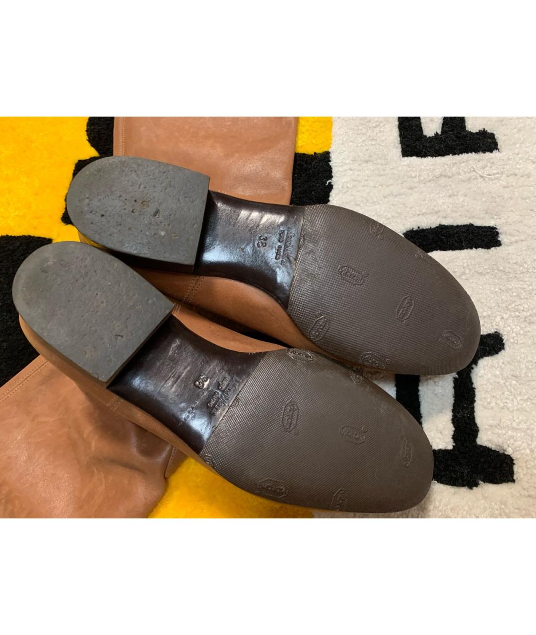 MAX MARA Коричневые кожаные сапоги, фото 8