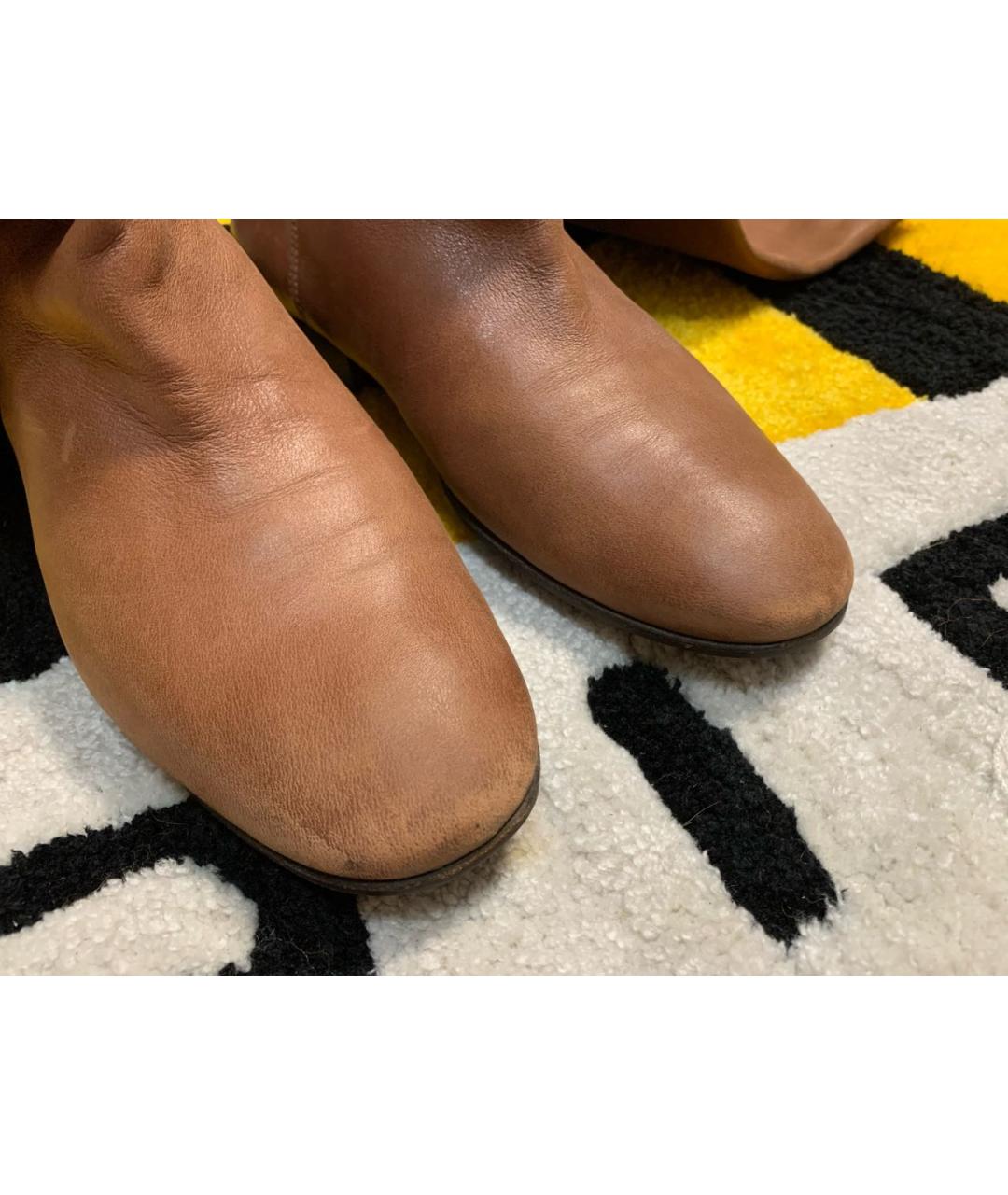 MAX MARA Коричневые кожаные сапоги, фото 2
