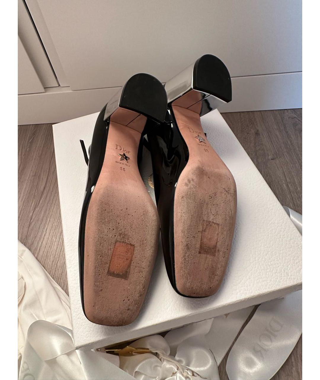 CHRISTIAN DIOR Черные туфли из лакированной кожи, фото 6