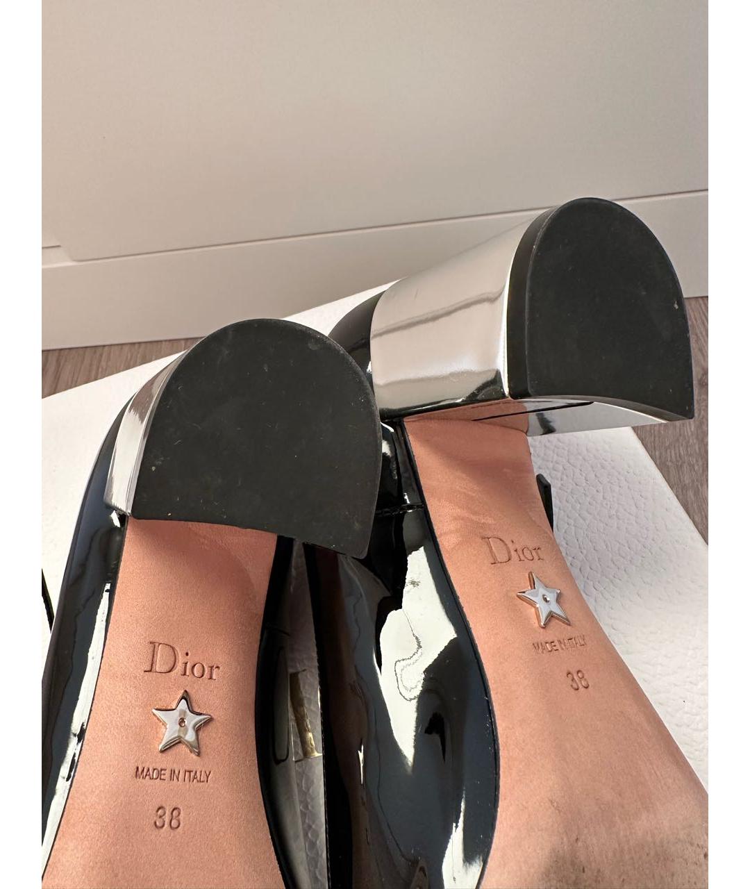CHRISTIAN DIOR Черные туфли из лакированной кожи, фото 7
