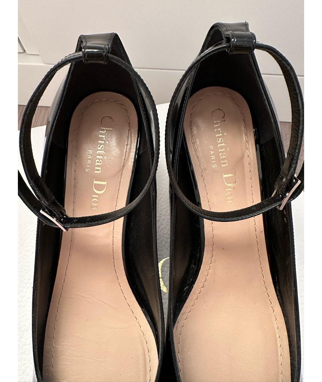 CHRISTIAN DIOR Черные туфли из лакированной кожи, фото 5