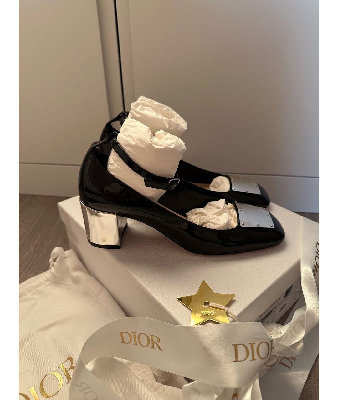 CHRISTIAN DIOR Черные туфли из лакированной кожи, фото 9