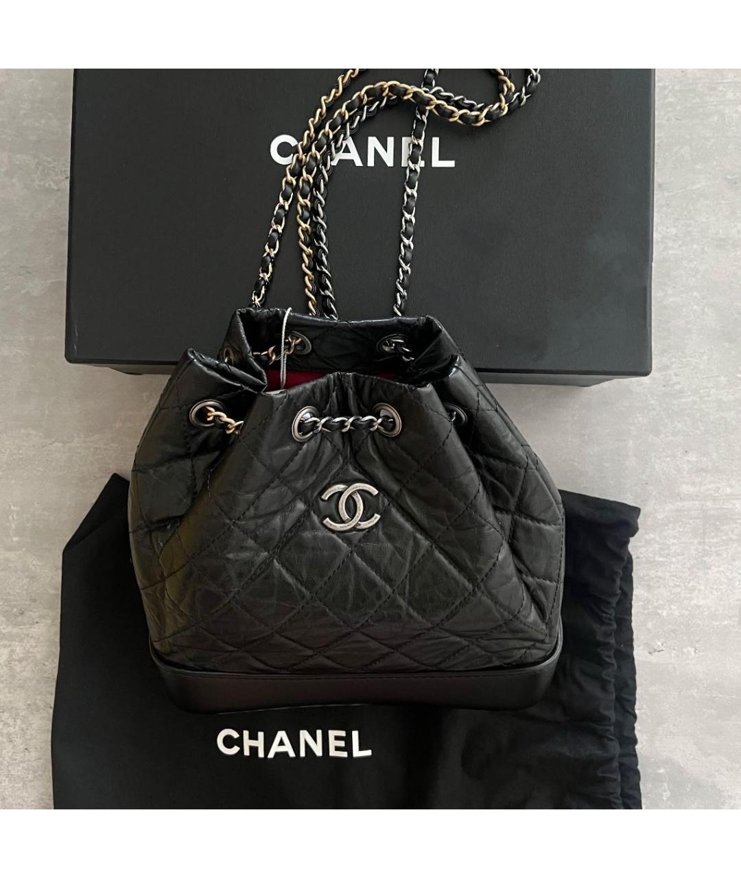 CHANEL Черный кожаный рюкзак, фото 9