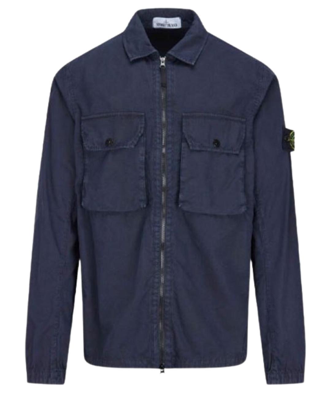 STONE ISLAND Темно-синяя куртка, фото 1