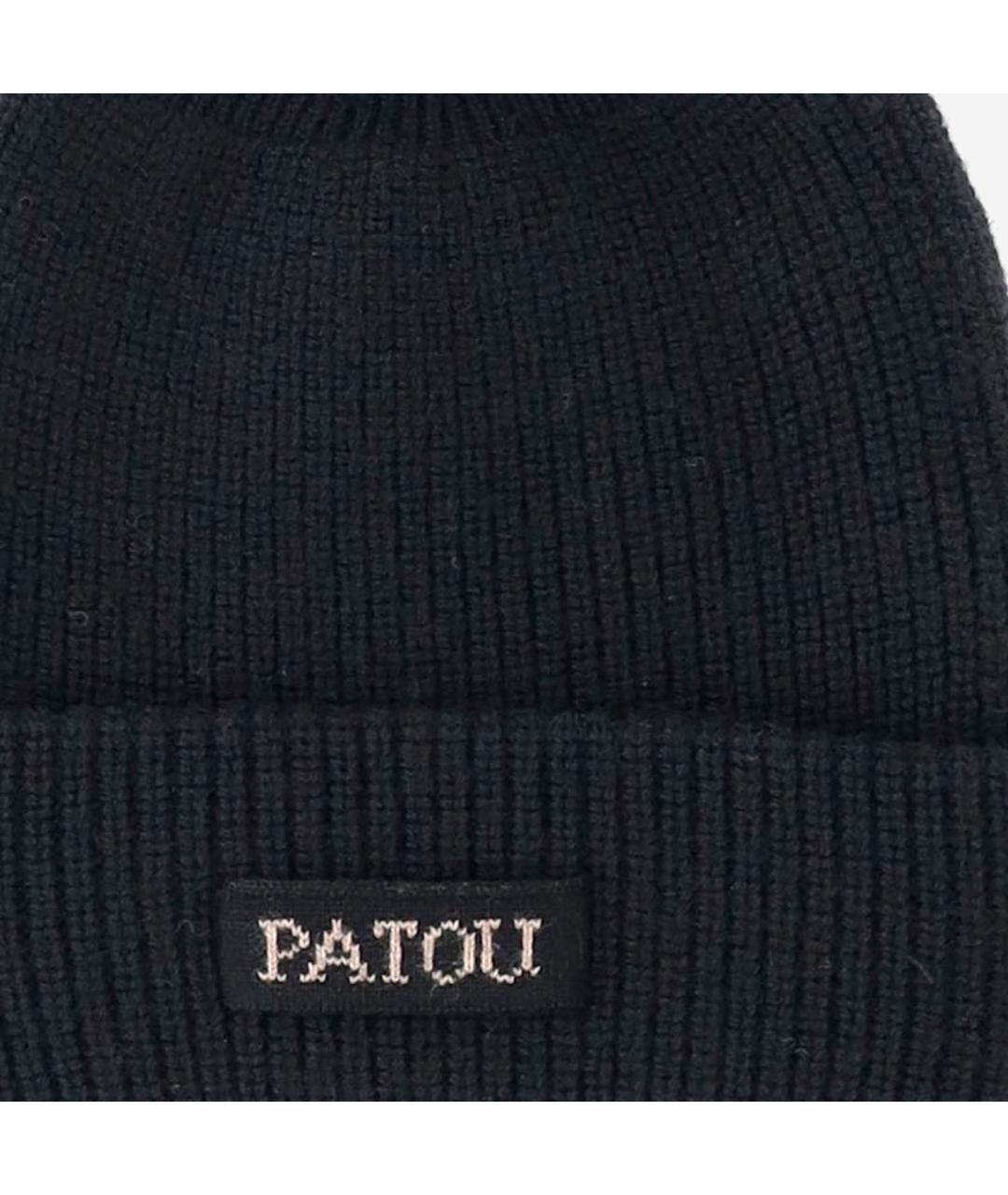 PATOU Черная шерстяная шапка, фото 3