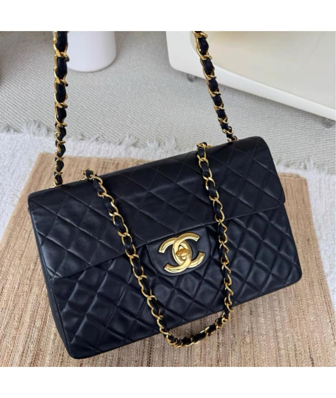 CHANEL Черная кожаная сумка тоут, фото 2
