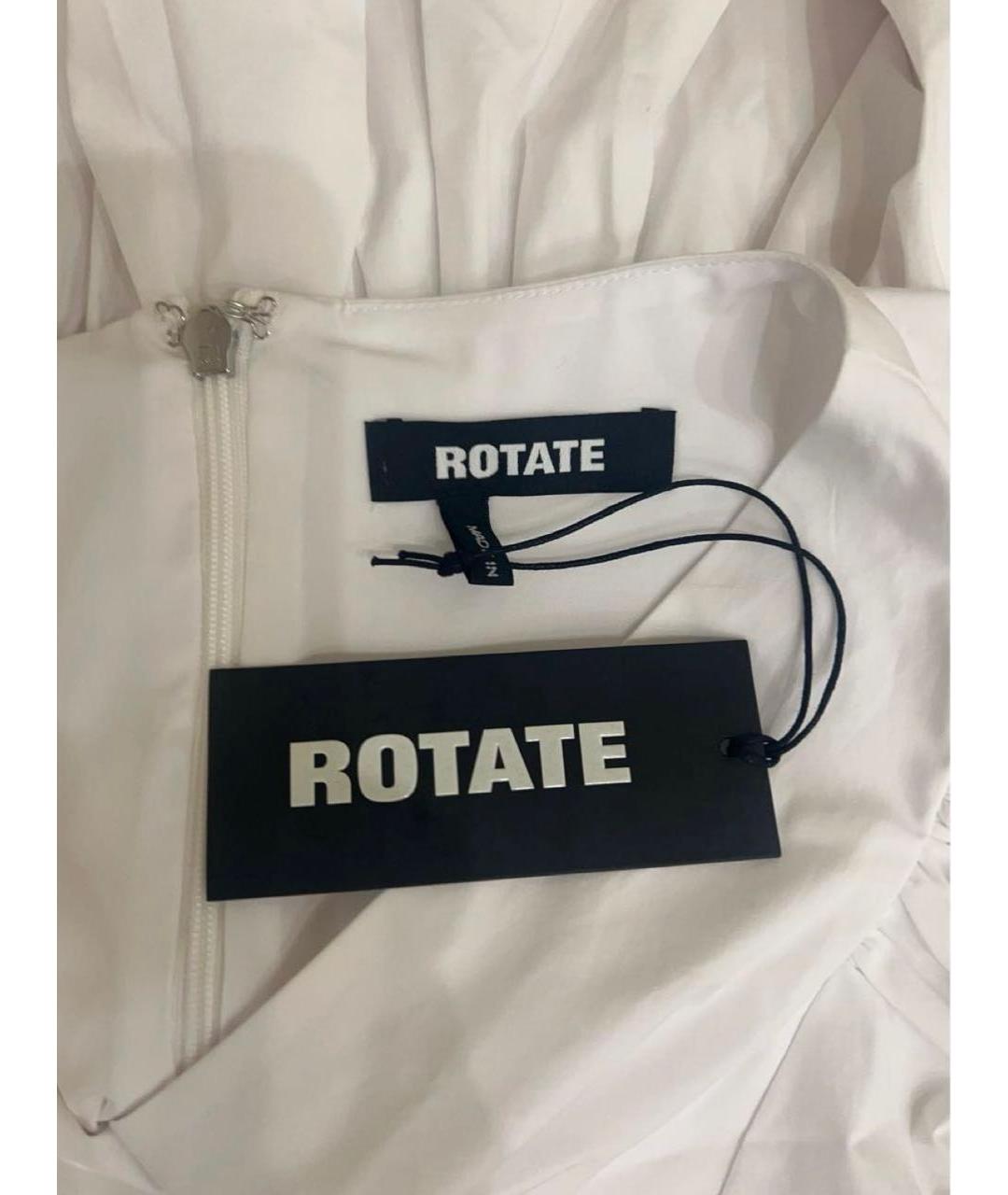 ROTATE Белое хлопковое повседневное платье, фото 7