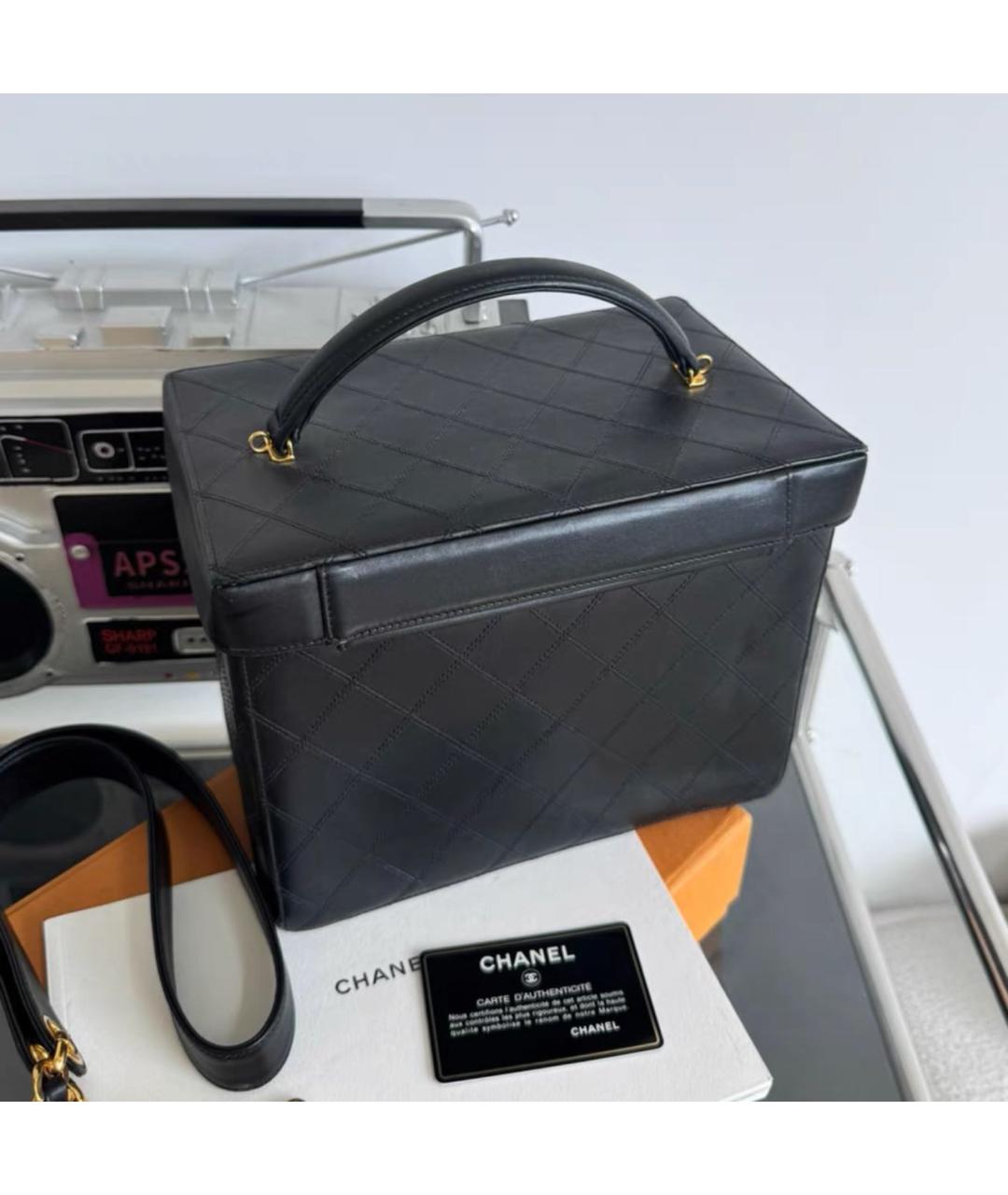 CHANEL Черная кожаная сумка тоут, фото 2