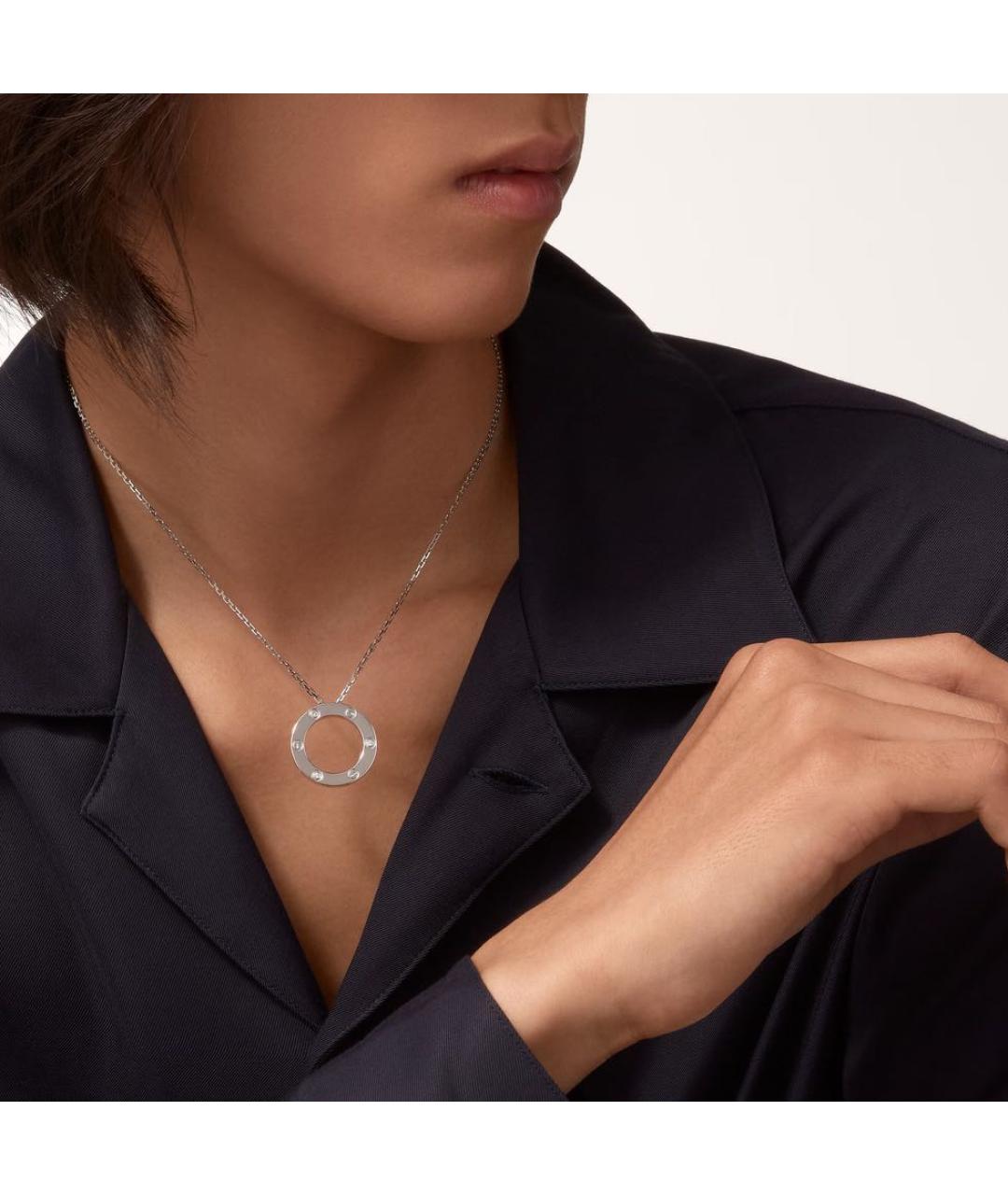 CARTIER Белая подвеска из белого золота, фото 3