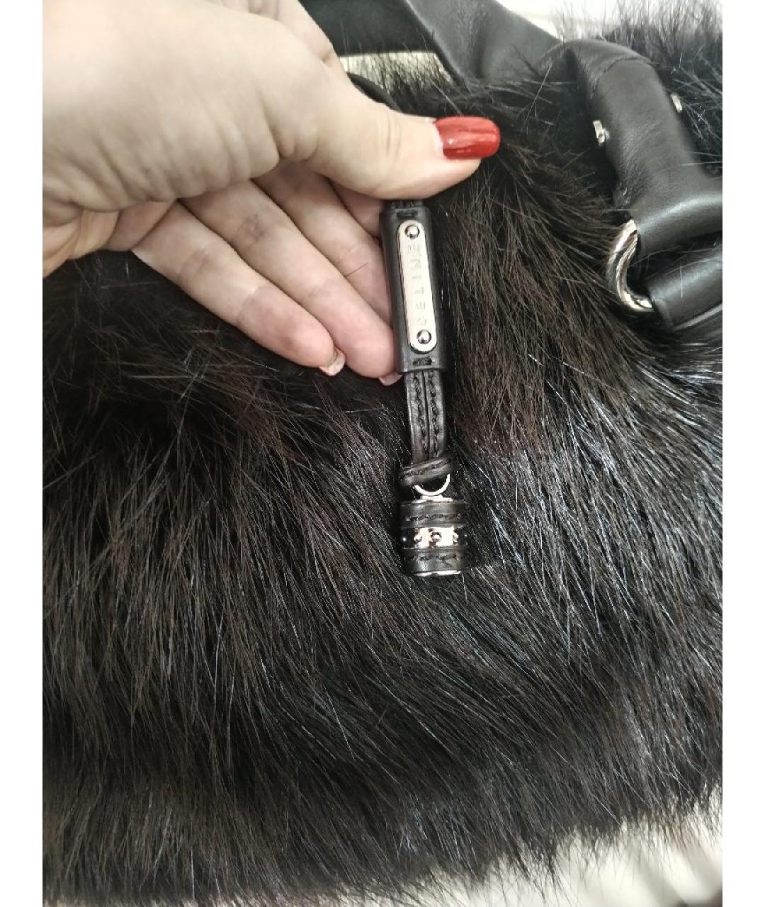 CELINE Коричневая кожаная сумка через плечо, фото 4
