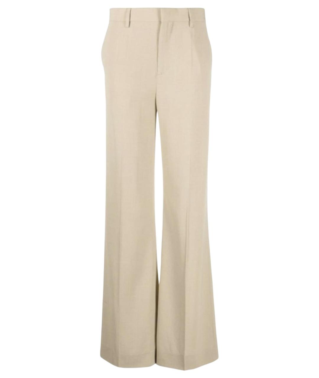 PETAR PETROV Бежевые прямые брюки, фото 1