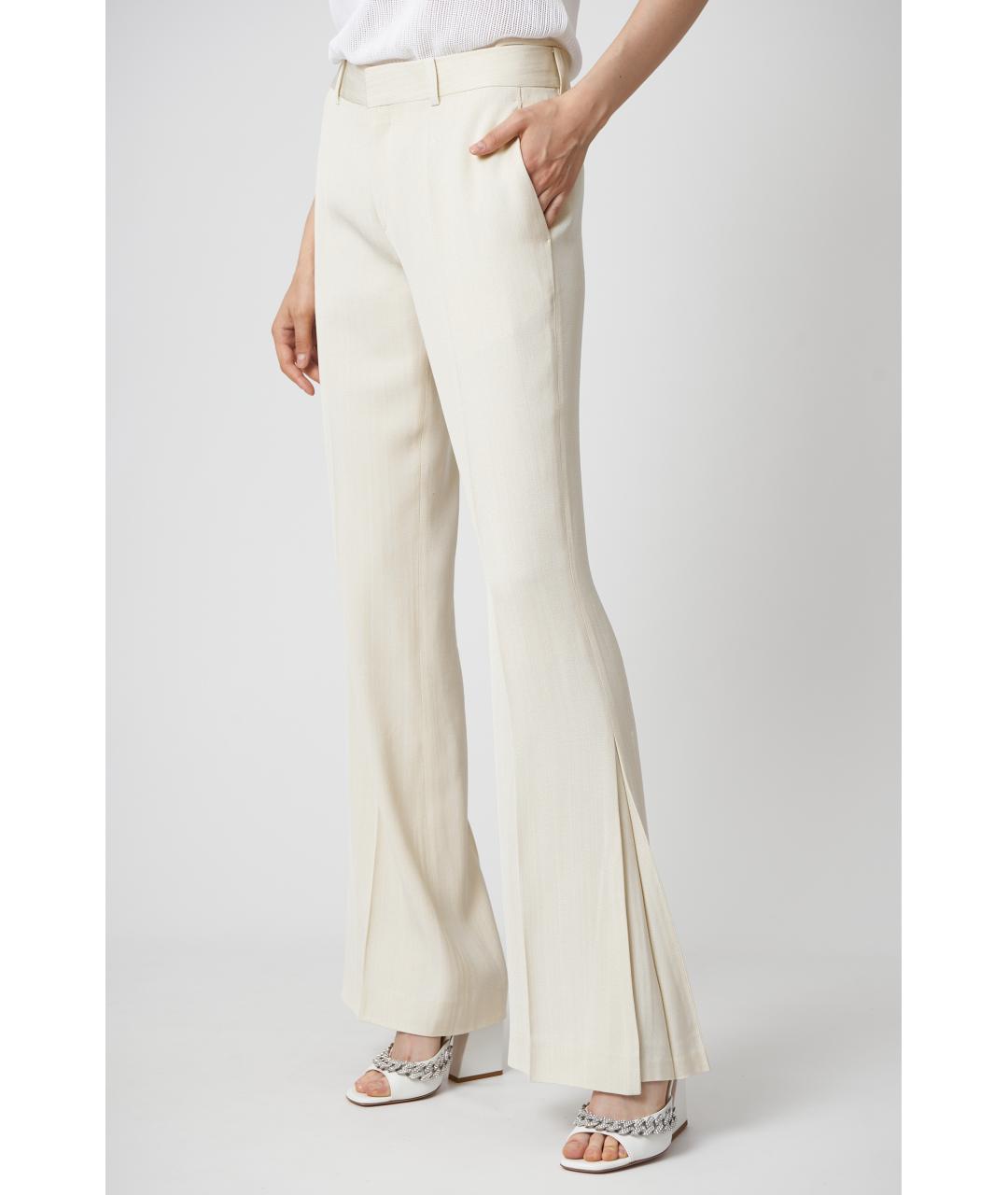 PETAR PETROV Бежевые прямые брюки, фото 2