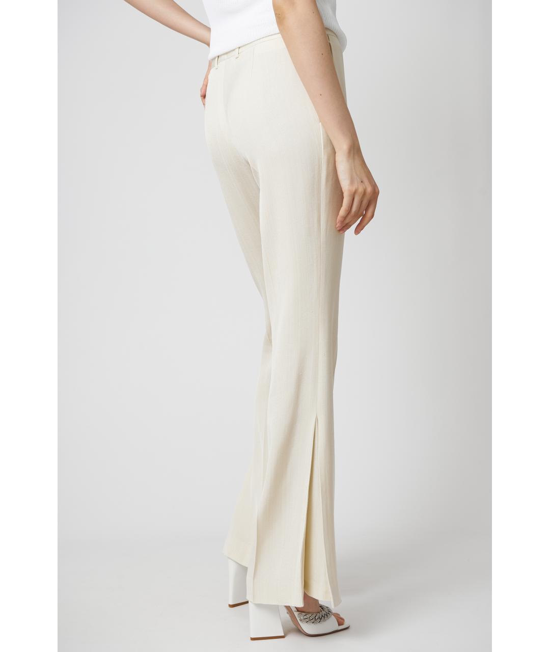 PETAR PETROV Бежевые прямые брюки, фото 5