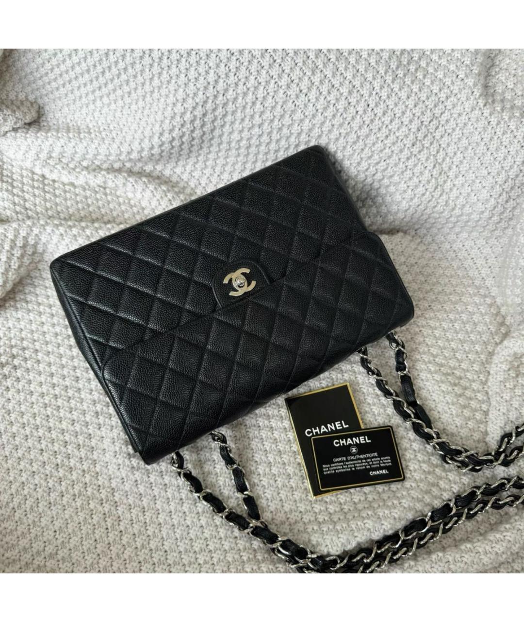CHANEL Черная кожаная сумка тоут, фото 3