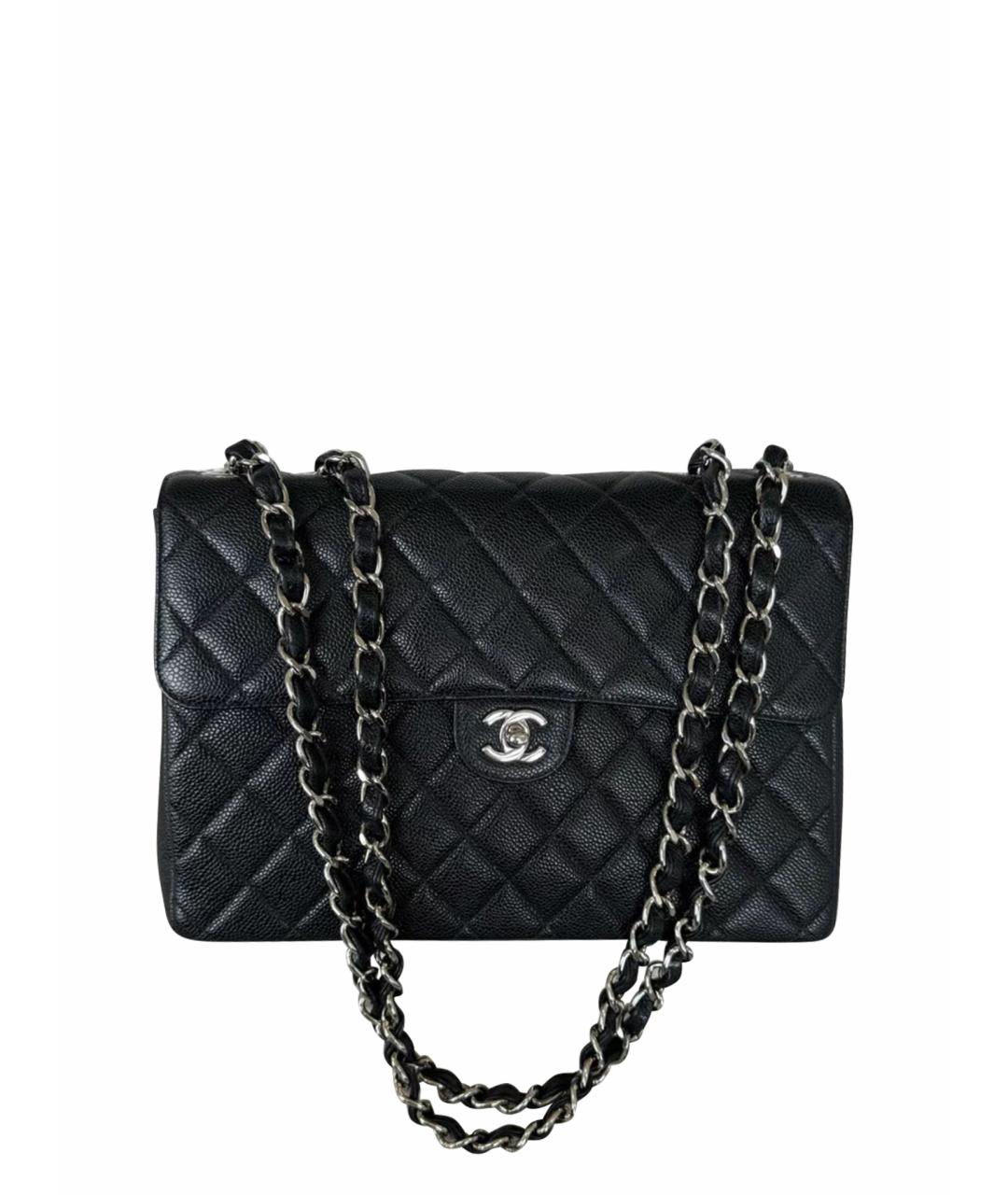 CHANEL Черная кожаная сумка тоут, фото 1