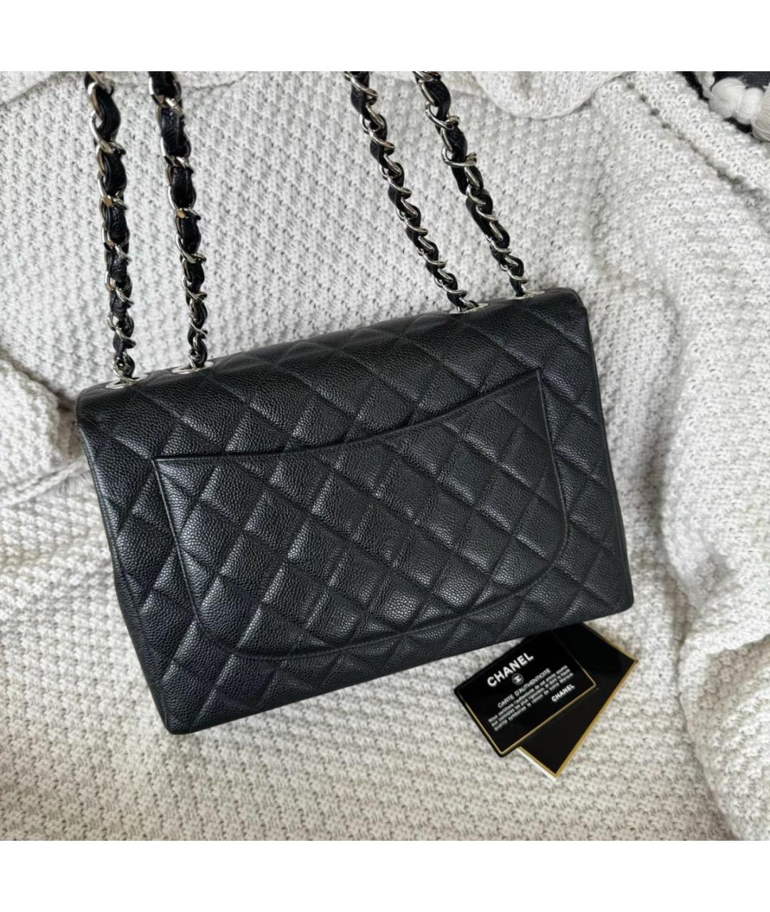CHANEL Черная кожаная сумка тоут, фото 2