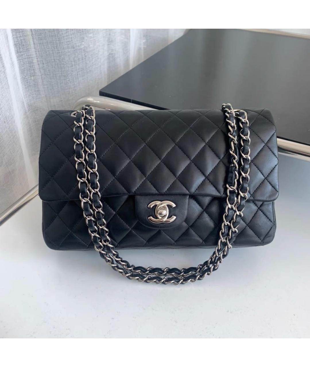 CHANEL Черная кожаная сумка тоут, фото 9