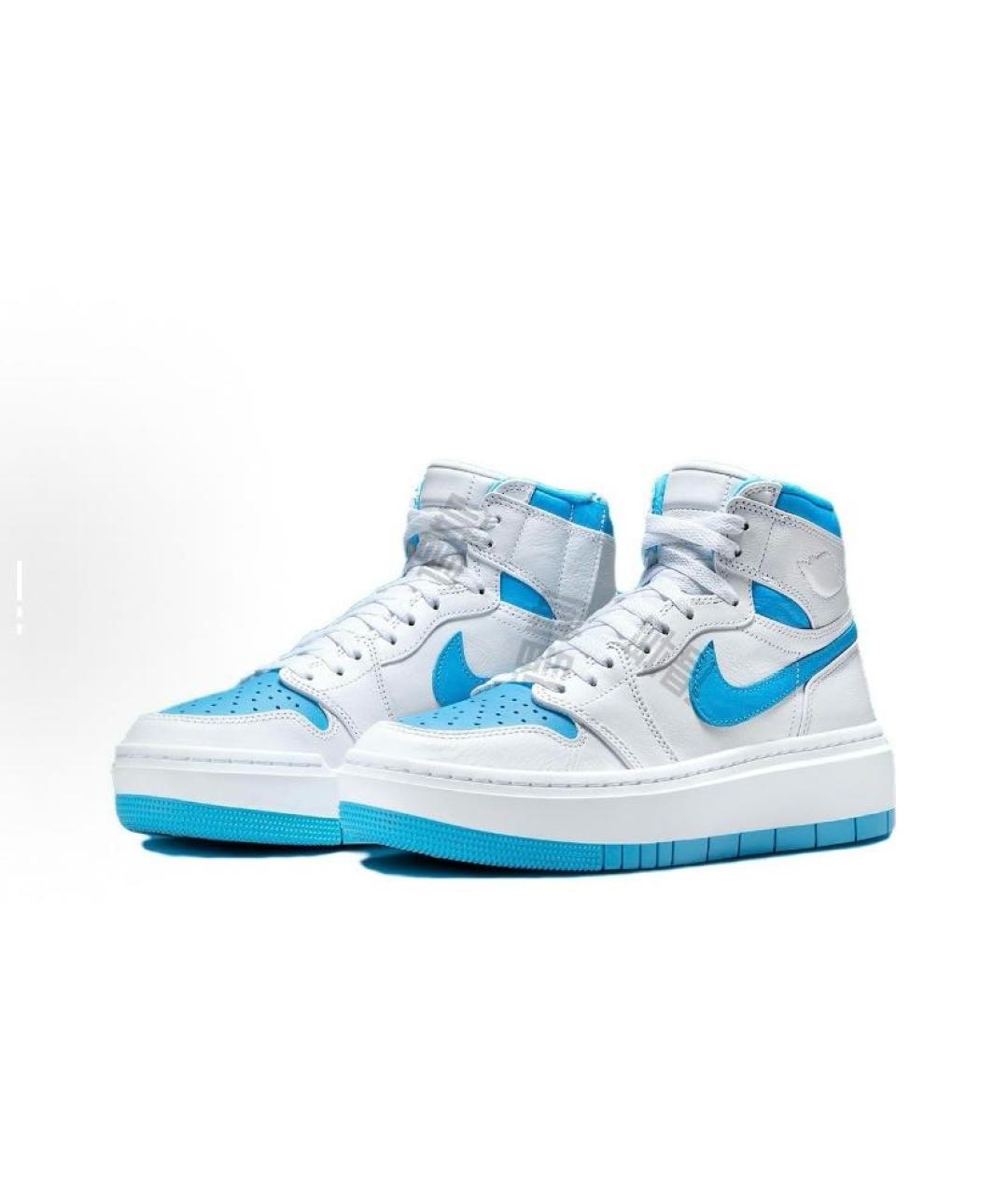 JORDAN Голубые кожаные кроссовки, фото 3