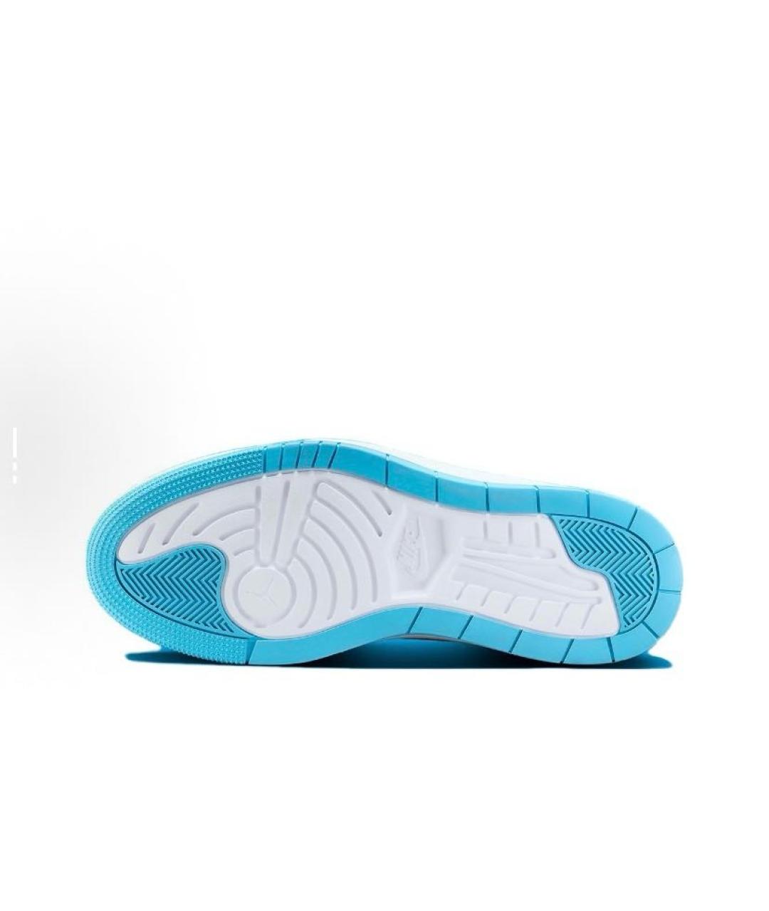 JORDAN Голубые кожаные кроссовки, фото 6