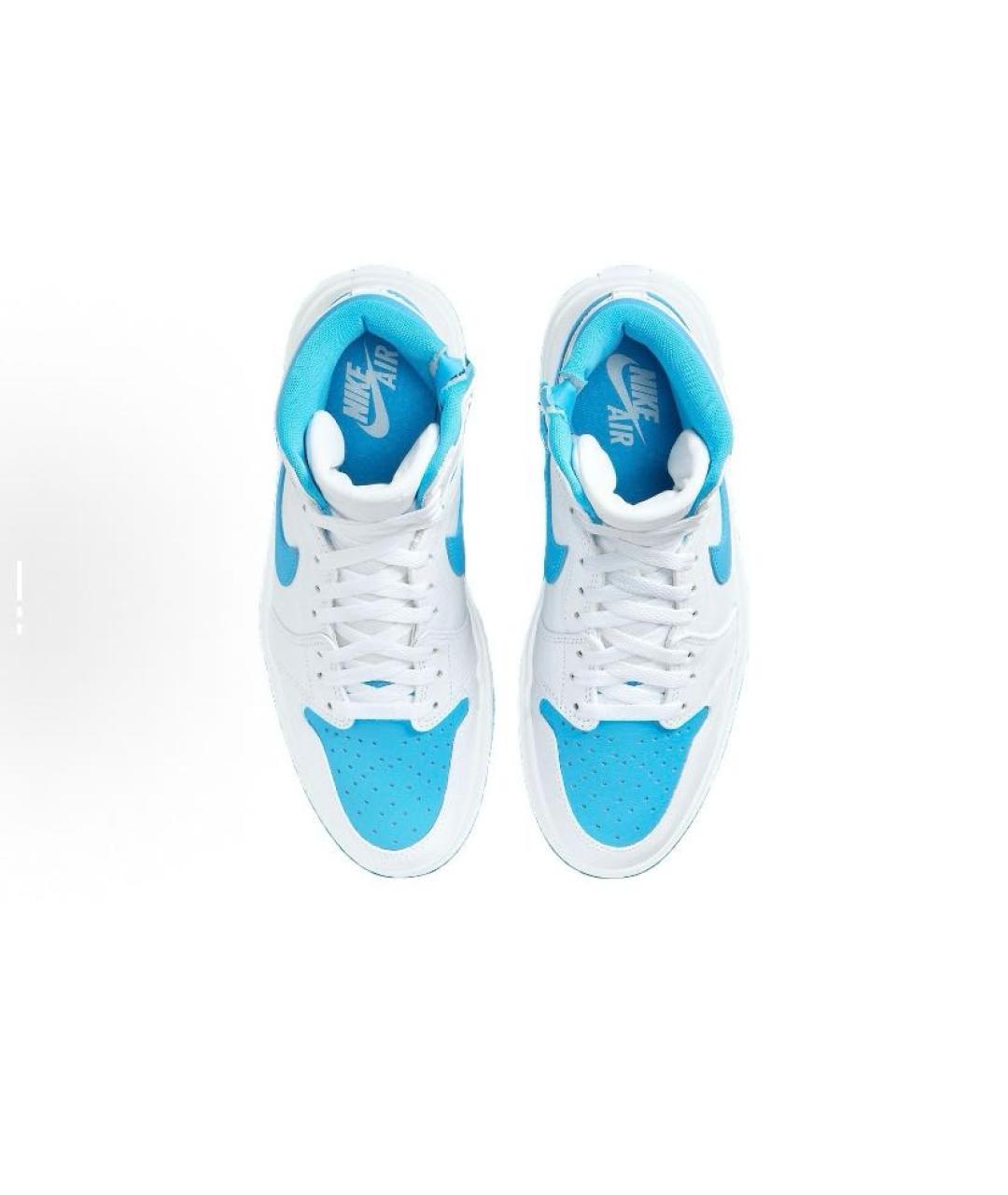 JORDAN Голубые кожаные кроссовки, фото 4
