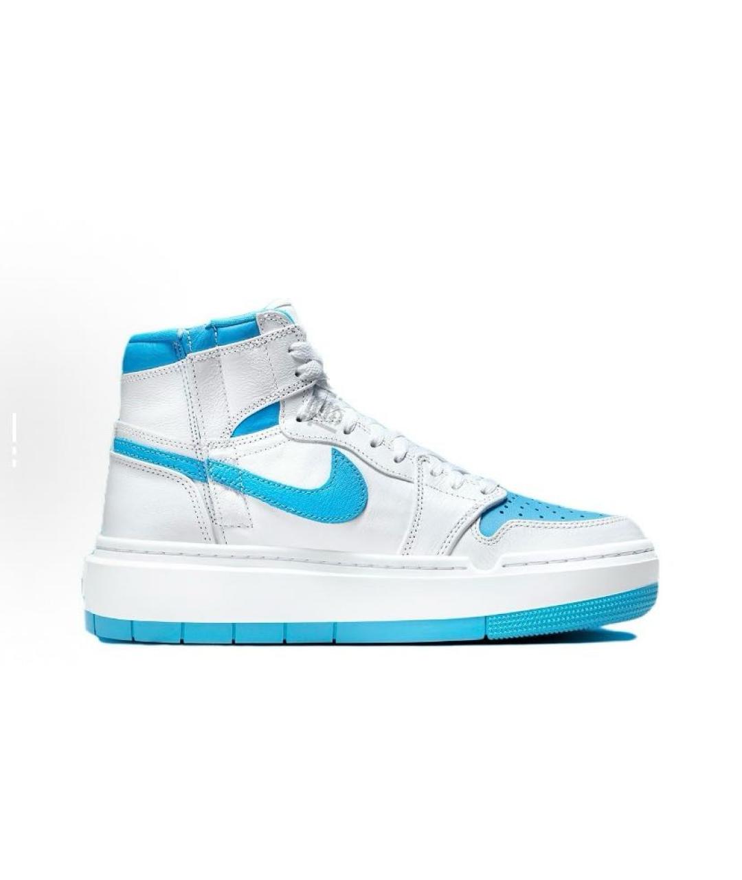 JORDAN Голубые кожаные кроссовки, фото 1