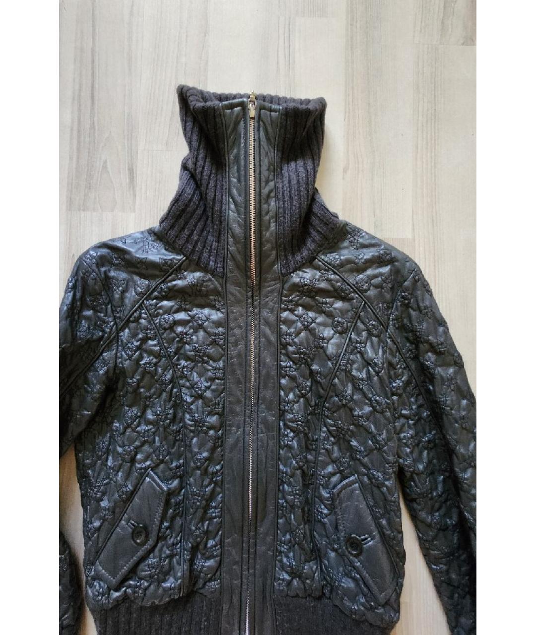 LOUIS VUITTON Черная кожаная куртка, фото 4