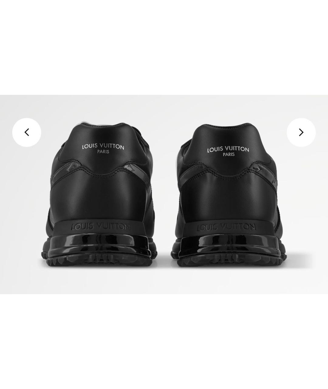LOUIS VUITTON Черные кожаные низкие кроссовки / кеды, фото 4