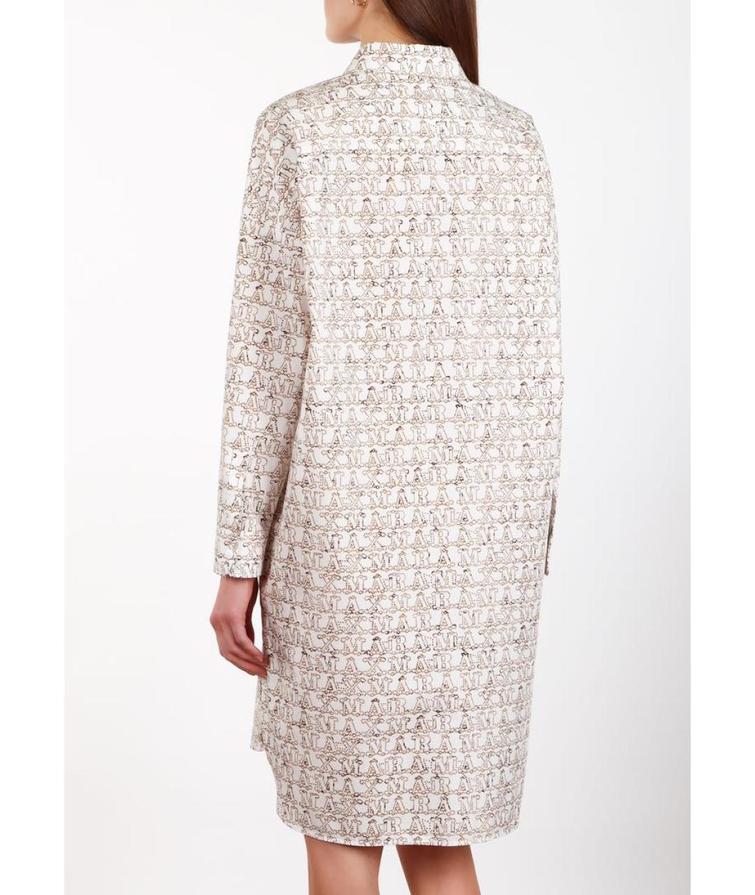 MAX MARA Белое хлопковое повседневное платье, фото 2