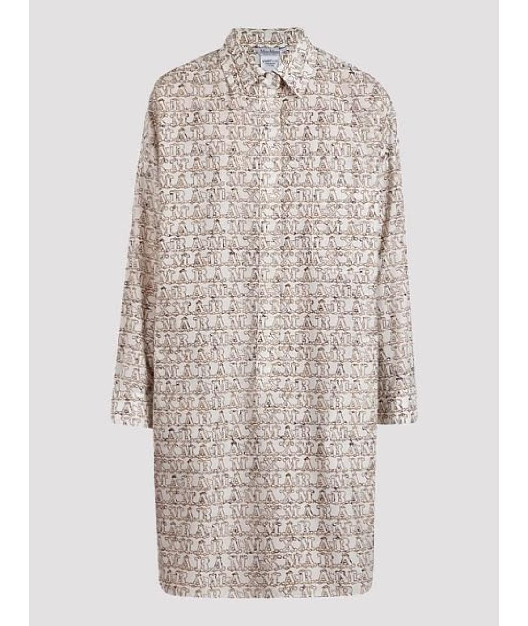 MAX MARA Белое хлопковое повседневное платье, фото 7