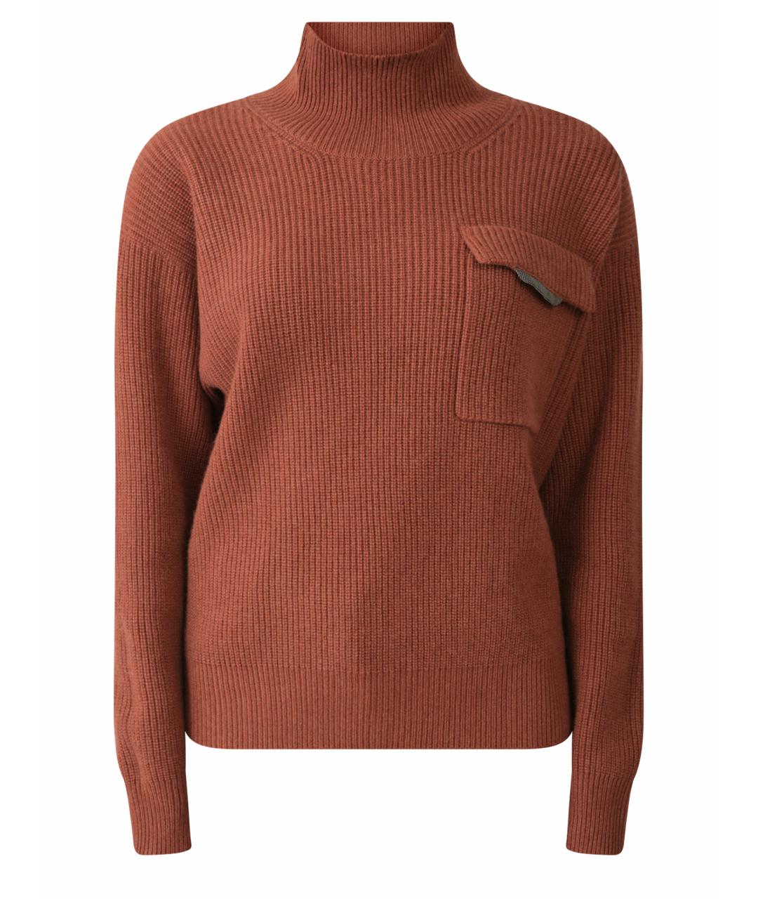 BRUNELLO CUCINELLI Бордовый кашемировый джемпер / свитер, фото 1