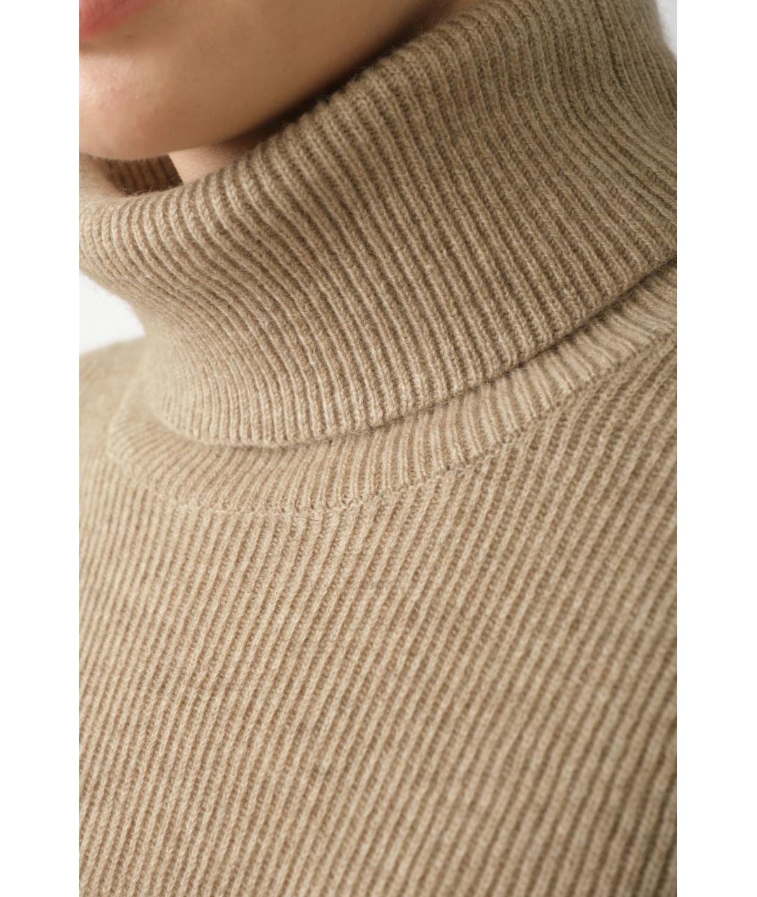 BRUNELLO CUCINELLI Коричневый кашемировый джемпер / свитер, фото 3